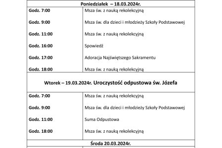 Rekolekcje Wielkopostne – Parafia św. Mikołaja w Parchowie